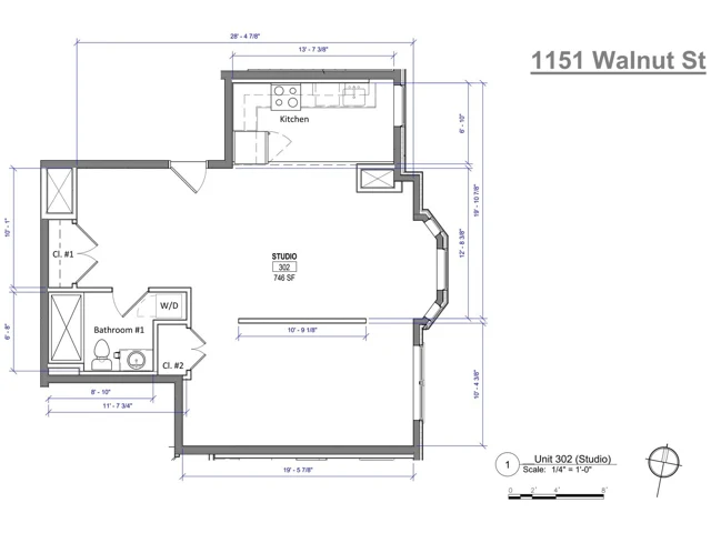 1151 Walnut · Illustrative residence layout