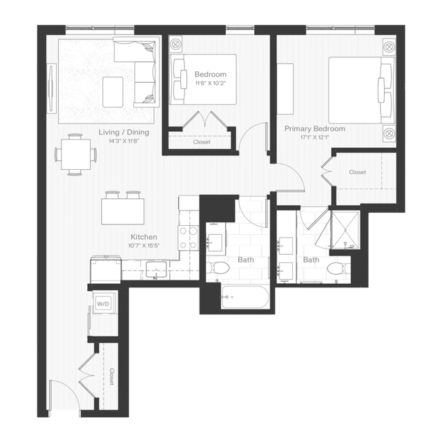 1515 Comm Ave · 2 bedrooms · 2 baths