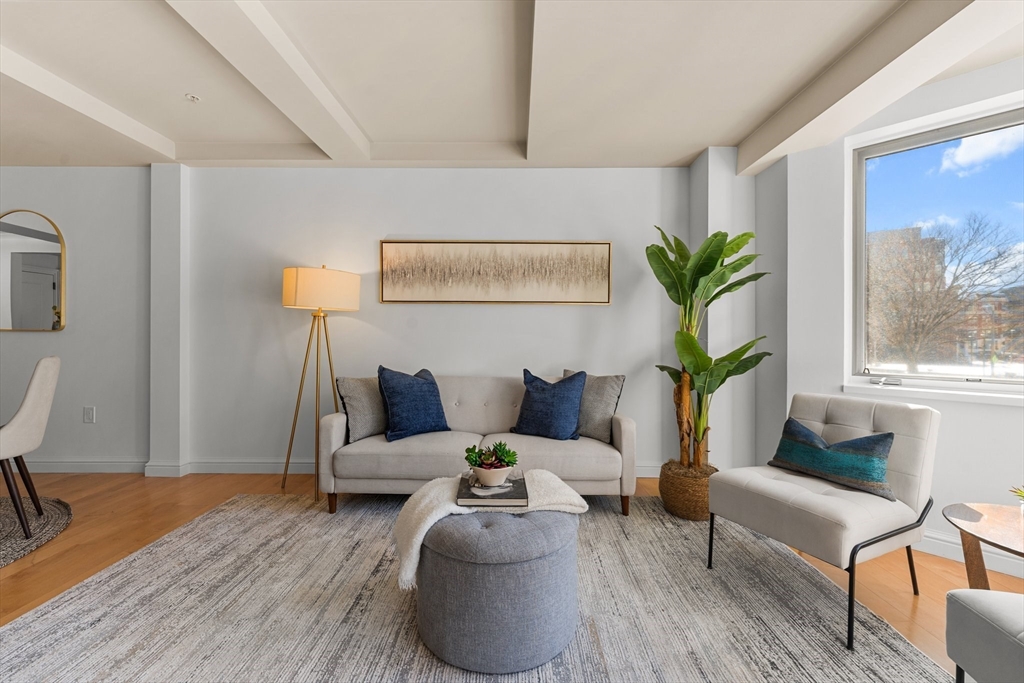 Living room in a Greater Boston home